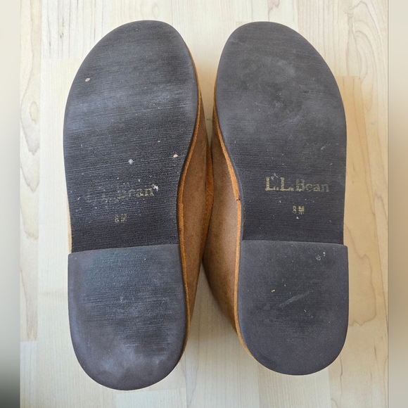 L.L. Bean Men's Wicked Good Slip Ons Slippers Suede Leather Brown Mens Size 8 M - Picture 4 of 6
